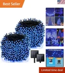 170 Ft Solar-powered Blue Led String Lights With 8 Modes Perfect For Christmas. Fixed Price $45.00.