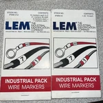 2 Books Lem Pocket Pack Self Sticking Wire Markers A-z, 1-45, Blank. Fixed Price $14.00.