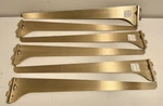 Lot Of 9 Nos Knape & Vogt Shelf Brackets 14 Brushed Brass Stainless Finish. Fixed Price $14.50.