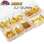 150PCS Open Barrel Wire Crimp Non-insulated Copper Ring Lugs Cable Terminal Kit. Fixed Price $110.99.
