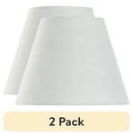 (2 Pack) Better Homes & Gardens White Textured Fabric Empire Lamp Shade. Fixed Price $30.58.