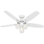 (1)-HUNTER Builders Plus 52 In. White Ceiling Fan With Light Kit. Model: 53236. Fixed Price $218.89.