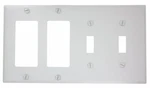 Leviton P2262W 4 Gang Toggle Decora Combination Wall Plate White Metal. Fixed Price $28.09.