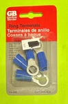 Gardner Bender 14-096 4-PACK Awg Crimp Ring Terminal Vinyl Insulated 3/8" Stud. Fixed Price $8.45.