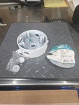 Hubbell Outdoor 5361-1 Metal Outlet Box Wet Locations White Holes 1/2". Fixed Price $9.99.
