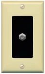 Riteav 1 Port Coax Cable Tv F-type Wall Plate Gang Ivory/black. Fixed Price $13.29.