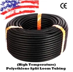 50 Ft. 1/4" Split Wire Loom Conduit Polyethylene Tubing Black Color Sleeve Tube. Fixed Price $10.99.
