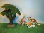 Schleich Kangaroo #14607 Female W/baby Joey #14603 & #14608 Lot (free Ship). Fixed Price $64.99.