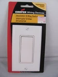 New Qty Of 1 Cooper Eagle Way Decorator Rocker Switch Metal Strap White C7503W. Fixed Price $5.72.