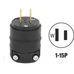 (5)- Leviton Black 15A 125V 2-WIRE 2-POLE 1-15P Electric Cord Plug 000-115PR. Fixed Price $26.89.