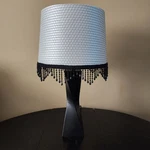 Hampton Bay TTL20 Mix & Match 18 Black Twist Accent Lamp Fabric Beaded Shade. Fixed Price $30.00.