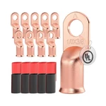 Airic 10 Pcs Ul Listed 1/0 Awg - 3/8" Battery Cable Lugs, Heat Shrink Ring Te.... Fixed Price $12.48.
