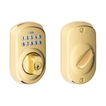 Schlage Bright Brass Steel Electronic Single Cylinder Deadbolt. Fixed Price $157.84.