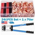 140/240X Battery Cable Lug Tinnrd Copper Ring Crimp Terminals Wire Connector Kit. Fixed Price $65.99.