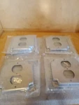 Lot Of 4 Raco Square Steel Electrical Cover For 1 Duplex Receptacle Gray 902C. Fixed Price $11.00.