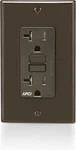 Leviton Afci Outlet AFTR2 20AMP Self Test Tamper-resistant Led Indicator Brown. Fixed Price $20.00.