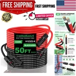 Efficient 50FT Solar Panel Extension Cable 10AWG With Easy Install Connectors. Fixed Price $113.09.