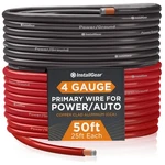 Installgear 4 Wire - 50 Feet Awg Battery Cable Gauge, Red + Black. Fixed Price $48.25.