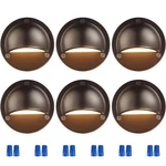 6-PACK Low Voltage Led Deck Lights, Landscape Step Stair Railing Light, Brown. Fixed Price $62.99.