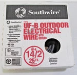 New Southwire Uf-b Outdoor Electrical 25 Ft 14/2 Gray Solid 600V Made Usa. Fixed Price $22.99.