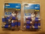 Ideal RG-6 F-compression Indoor Connectors 89-040 10 Lot X2 Packs New 6FNJX. Fixed Price $9.99.