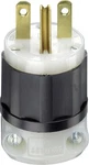 Leviton 05666-00C Black/white Nylon 2-POLE 3-WIRE Ground/straight Blade Plug. Fixed Price $14.07.