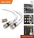 3FT RG6 Coaxial Cable Connectors Set- High-speed Internet, Broadband Digi.... Fixed Price $17.99.