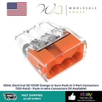 Ideal Electrical 30-1033P Orange In-sure Push-in 3-PORT Connectors (91-PACK). Fixed Price $17.99.