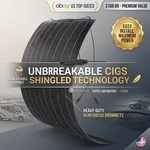 150W 18V Flexible Solar Panel Etfe Semi-flex Cigs Rv Boat Marine Charger W/ MC4. Fixed Price $107.99.