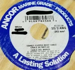 Ancor 10/2C Marine Grade Tinned Copper Safety Duplex Boat Cable R+y White /25FT. Fixed Price $49.99.