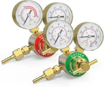 Acetylene & Oxygen Regulator, CGA540 CGA200, With T-handle Hose Connector. Fixed Price $22.99.