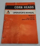 Allis Chalmers Operators Manual Corn Heads Model 4 Row 36" Thru 12 30". Fixed Price $17.95.