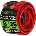 Gearit 8 Gauge 25' Cca Amplifier Power Ground Wire, Black/blue/red. Fixed Price $16.95.