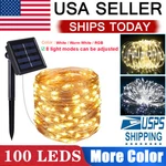 Solar Power Led String Lights 100 Copper Wire Waterproof Outdoor Fairy. Fixed Price $10.45.