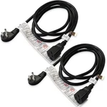 6FT Flat Plug Heavy Duty Extension Cord 1875W 15A 14AWG 3 Prong Foot For Ho.... Fixed Price $28.59.