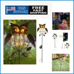 Elegant Solar Yard Lights With Art Deco Owl Theme - 10 Led Warmwhite Glow. Fixed Price $56.99.