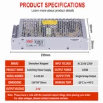 Mw S-100F-24 Switching Power Supply 24V 4.5A 100W Ac/dc. Fixed Price $23.00.