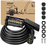 Heavy Duty 7 Way Inline Trailer Plug With Gang Weatherproof Junction Box - 12. Fixed Price $68.17.