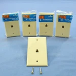 5 Leviton Ivory 4-WIRE Jack Wallplates RJ11 Modular Telephone C0249-I. Fixed Price $8.54.