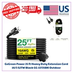 Gogreen Power Ft Heavy Duty Extension Cord 16/3 Sjtw Black GG-13725BK Outdoor. Fixed Price $10.21.