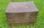 Vintage Carter Carburetor Genuine Parts 4 Drawer Cabinet 1920-30S. Fixed Price $124.99.