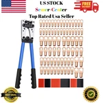 Cable Crimping Tool With 74PCS Copper Wire Lugs, 100PCS Dual Silver/grey. Fixed Price $46.34.