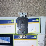 3 Leviton Smartlockpro Self-test Gfci Duplex Outlet Black 20A 125V Wallplate. Fixed Price $45.00.