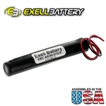 Exell 2.4V 1000MAH Nicd Battery Pack W/ Wire Leads Solar Exit Emergency Lighting. Fixed Price $12.30.