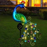 Metal Peacock Garden Solar Outdoor Decorative Stake Lights- Waterp. Fixed Price $31.95.