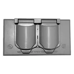 Sigma Electric 14245 Aluminum Gray 1-GANG Duplex Receptacle Cover 4.5 In.. Fixed Price $8.76.