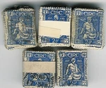 Ireland 1945 Thomas Davis 1/2D Blue...vintage KILOWARE...500 Stamps. Fixed Price $25.52.