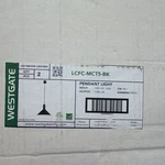 Westgate Led Indoor Pendant Light 120V 25W (qty 2) LCFC-MCT5-BK. Fixed Price $40.00.
