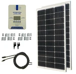Windynation 200W Monocrystalline Solar Panel Kits Mppt 40A Charge Controller. Fixed Price $406.57.