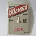Power Controls 143-133 White Single Pole 600W Toggle Dimmer Radio Filter. Fixed Price $11.66.